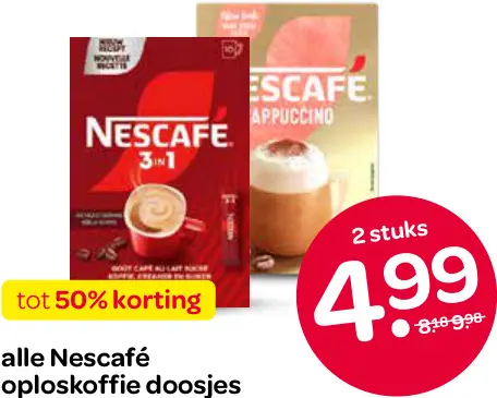 Aanbieding: Oploskoffie doosjes