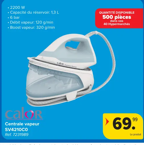 Offre: Centrale vapeur SV4210C0