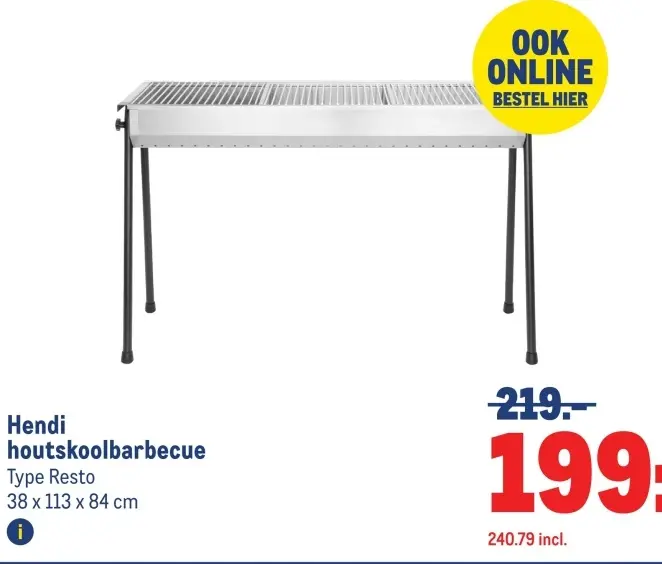 Aanbieding: houtskoolbarbecue