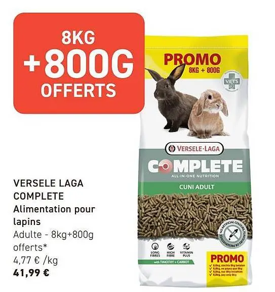 Promotie: VERSELE LAGA COMPLETE Alimentation pour lapin