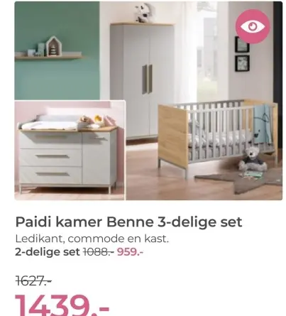 Aanbieding: Paidi kamer Benne 3-delige set