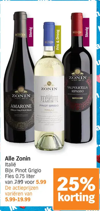 Promotie: Alle Zonin Italië