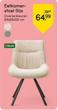 Aanbieding: Eetkamerstoel Gijs - lichtgrijs
