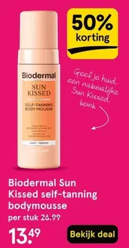 Aanbieding: Biodermal Sun Kissed self-tanning bodymousse