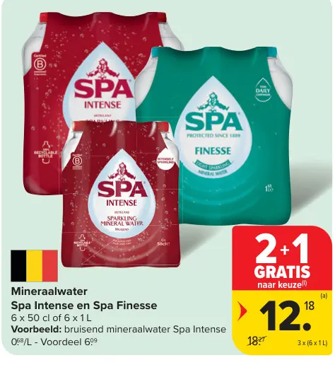Promotie: Mineraalwater Spa Intense en Spa Finesse