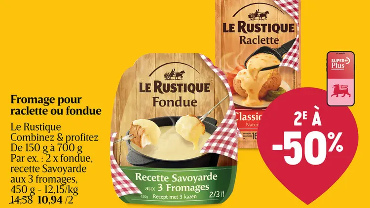 Offre: Fromage pour raclette ou fondue