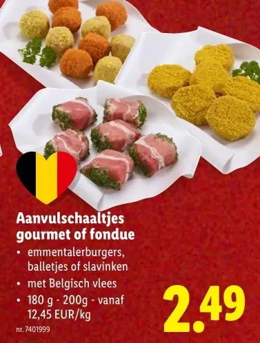 Promotie: Aanvulschaaltjes gourmet of fondue