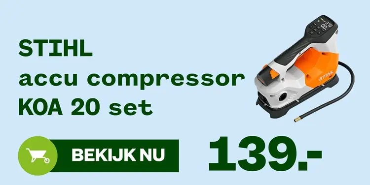 Aanbieding: STIHL accu compressor KOA 20 set