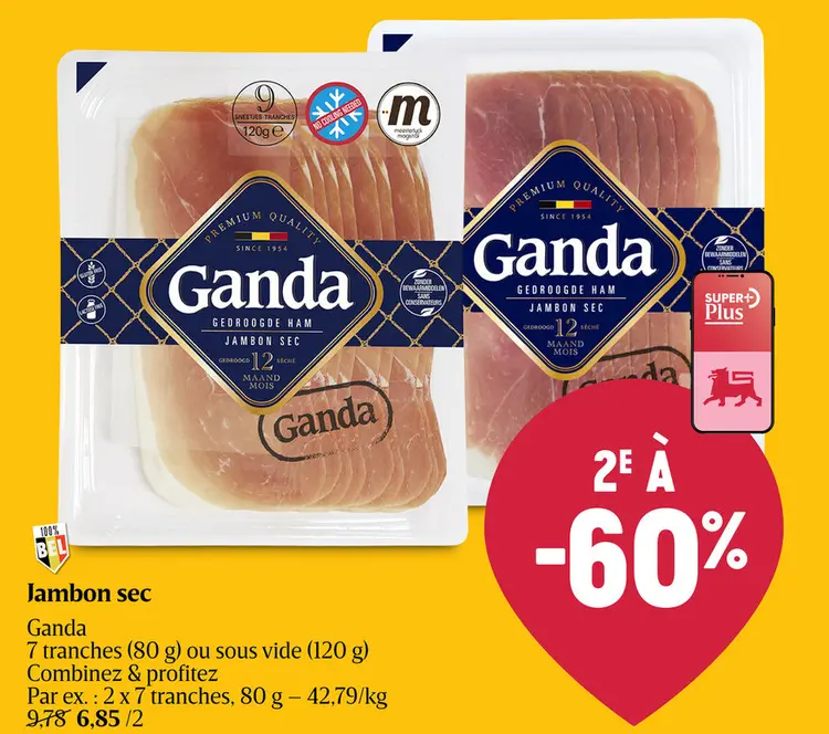 Offre: Jambon cru | Séché naturellement | Tranches