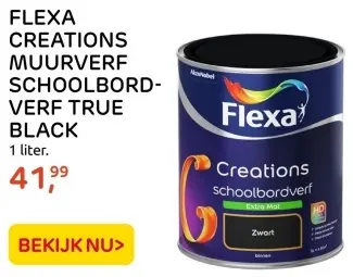 Aanbieding: FLEXA CREATIONS MUURVERF SCHOOLBORD-VERF TRUE