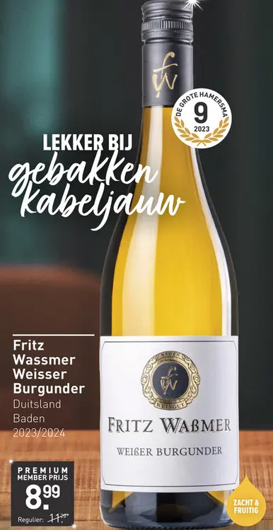 Aanbieding: Fritz Wassmer Weisser Burgunder 75CL
