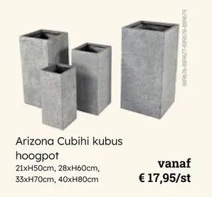 Aanbieding: Arizona Cubihi kubus hoogpot