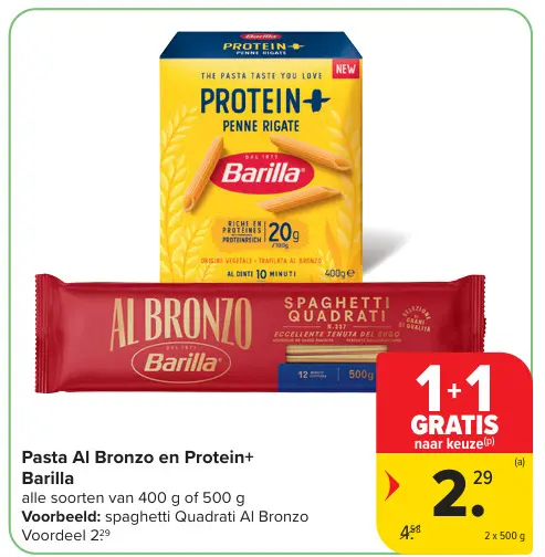 Promotie: Pasta Al Bronzo en Protein+