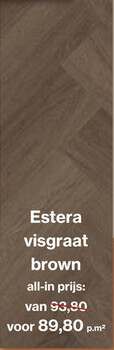 Aanbieding: PVC Estera visgraat brown