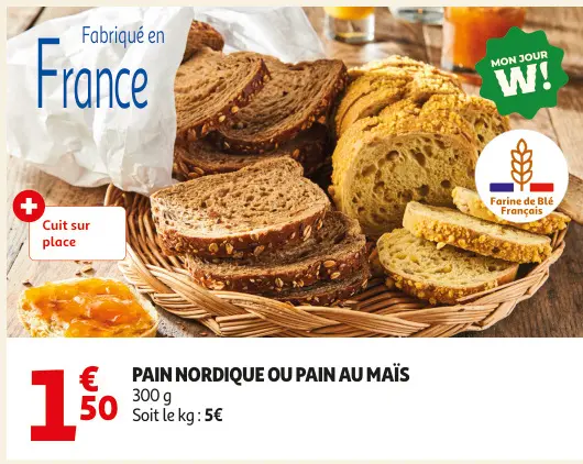 Promotie: Pain nordique ou pain au maïs