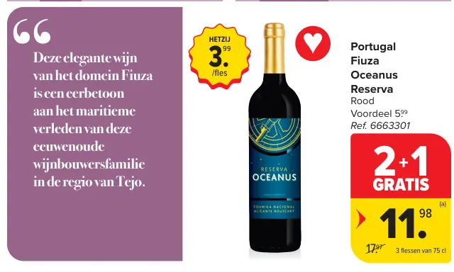 Promotie: Portugal Fiuza Oceanus Reserva Rood