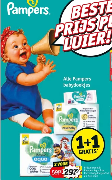Aanbieding: Pampers babydoekjes