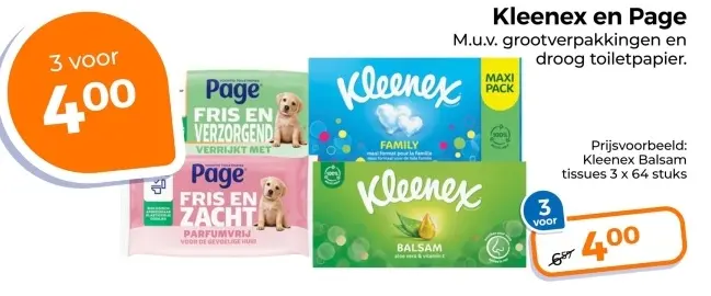 Aanbieding: Kleenex en Page