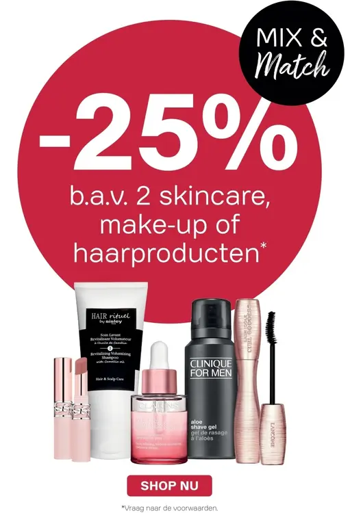 Aanbieding: 2 skincare, make-up of haarproducten
