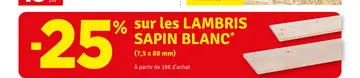 Offre: Lambris SAPIN BLANC