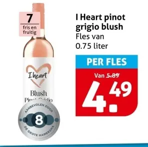 Aanbieding: I Heart pinot grigio blush