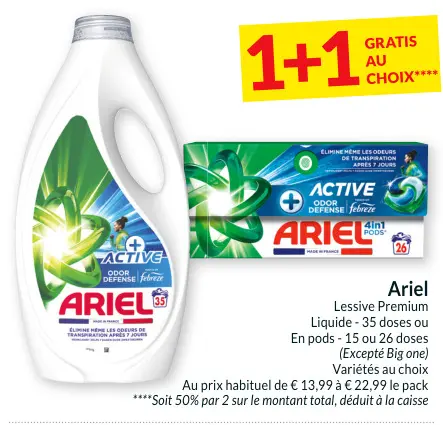 Offre: Ariel Lessive Premium