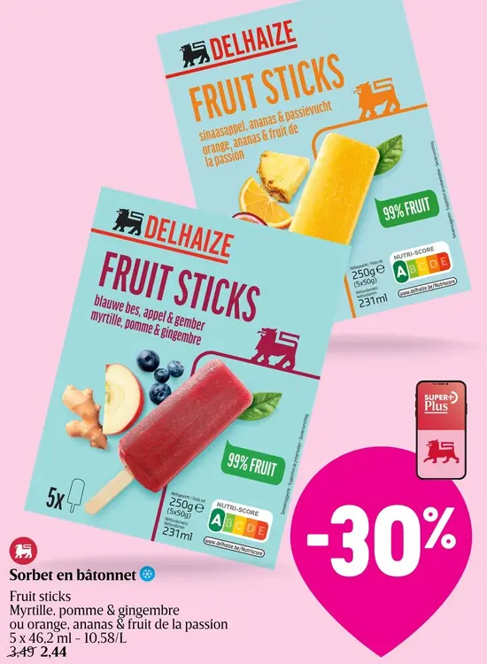 Offre: Sorbet en bâtonnet