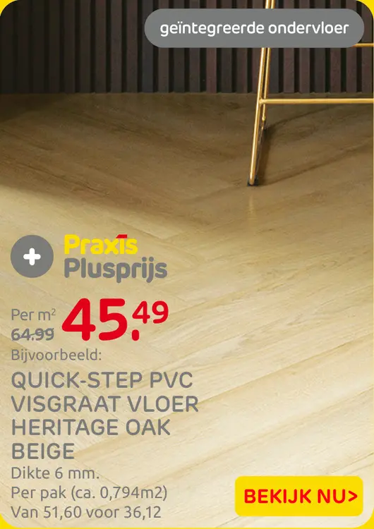 Aanbieding: PVC visgraat vloer Heritage Oak Beige