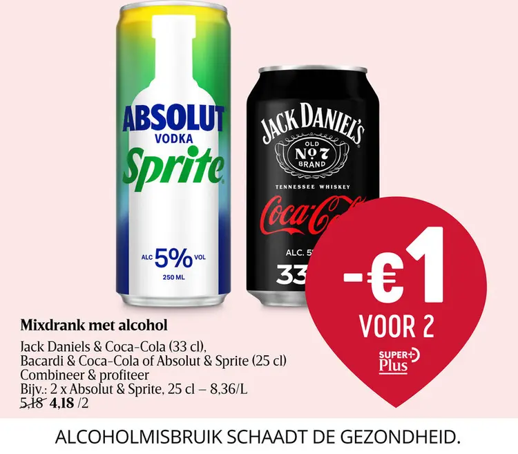 Aanbieding: Mixdrank met alcohol