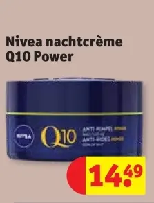 Promotie: Nivea nachtcrème Q10 Power