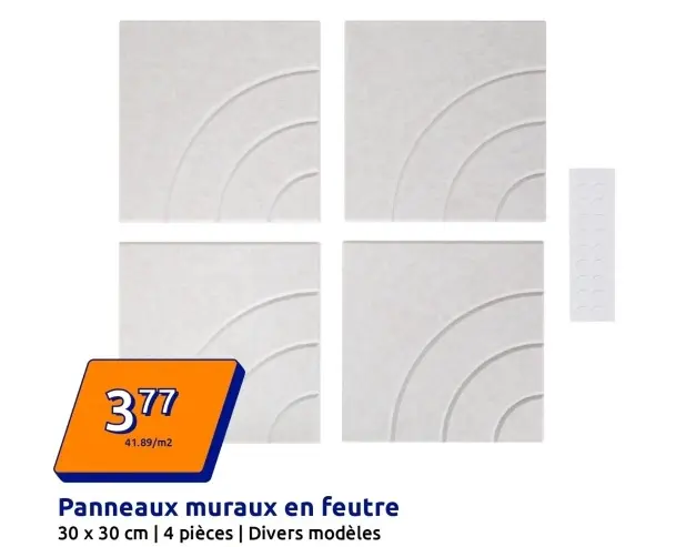 Offre: Panneaux muraux en feutre