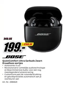 Promotie: QuietComfort Ultra Earbuds Zwart Draadloze oortjes