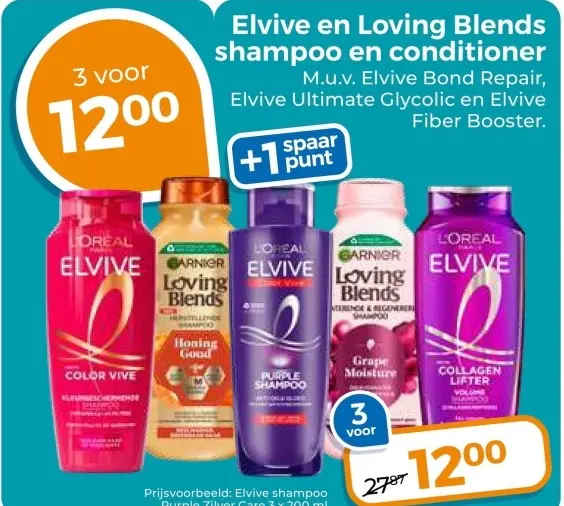 Aanbieding: Elvive en Loving Blends shampoo en conditioner