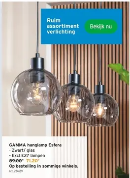 Aanbieding: GAMMA hanglamp Esfera
