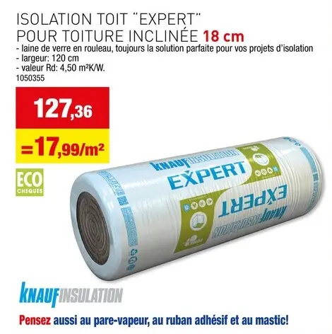 Offre: ISOLATION TOIT "EXPERT" POUR TOITURE INCLINÉE
