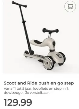 Aanbieding: Scoot and Ride push en go step