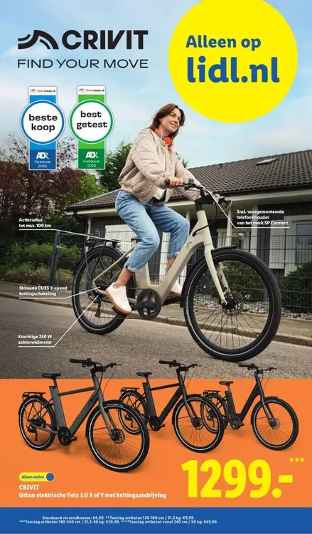 Aanbieding: Urban elektrische fiets 3.0 X of Y met kettin
