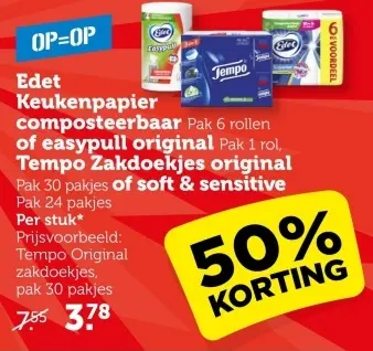 Aanbieding: Keukenpapier & zakdoekjes