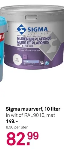 Aanbieding: Sigma muurverf