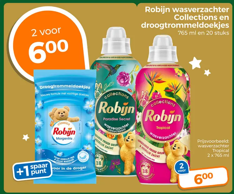 Aanbieding: wasverzachter Collections en droogtrommeldoek