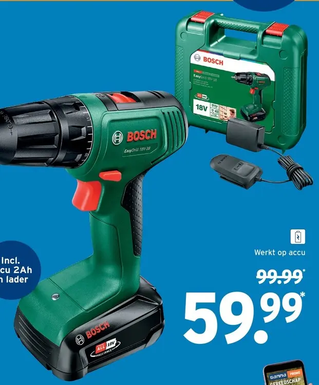 Promotie: Bosch 18V accu boormachine Easydrill 18V-38