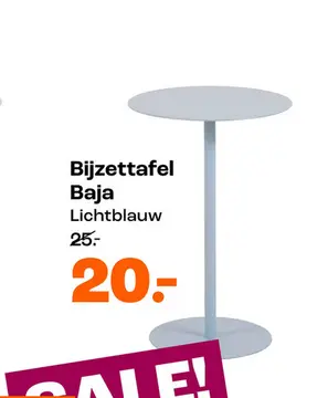 Aanbieding: Bijzettafel Baja Lichtblauw