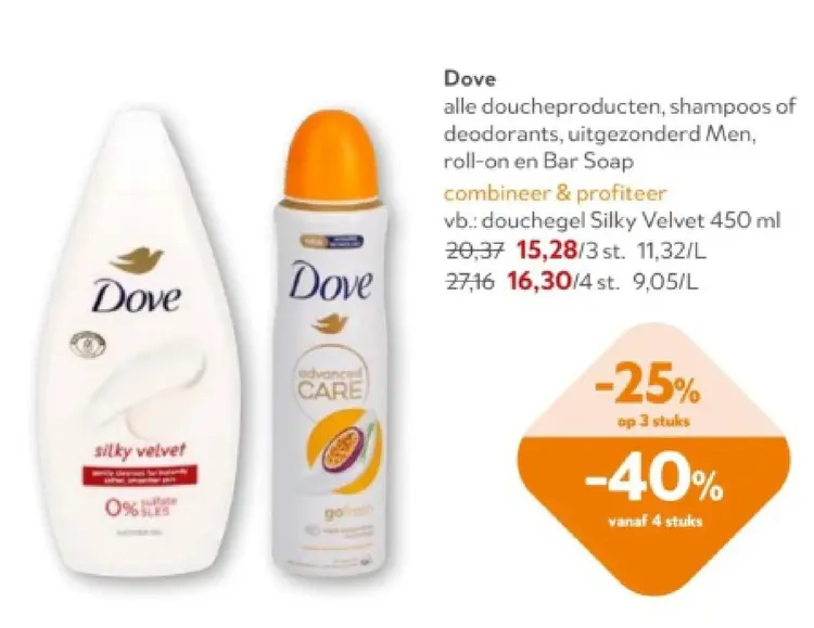 Promotie: Douchegel Silky Velvet 450 ml