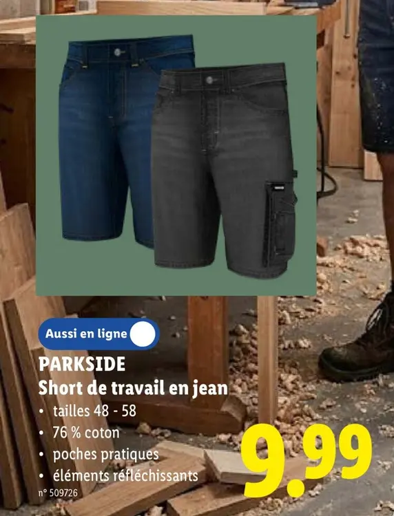 Offre: Short de travail en jean
