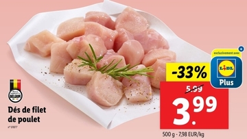 Offre: Dés de filet de poulet