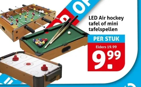 Aanbieding: LED Air hockey tafel of mini tafelspellen