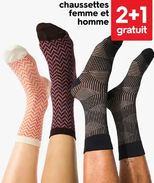 Offre: chaussettes femme et homme