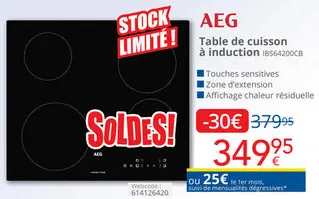 Offre: Table de cuisson à induction IBS64200CB