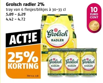 Aanbieding: Grolsch radler 2%