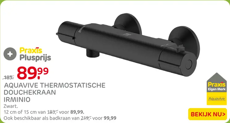 Aanbieding: Thermostatische Douchekraan Irminio